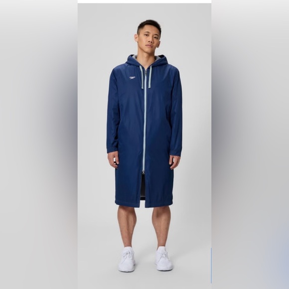 Speedo Unisex Team Parka Navy Long Hooded Navy XS